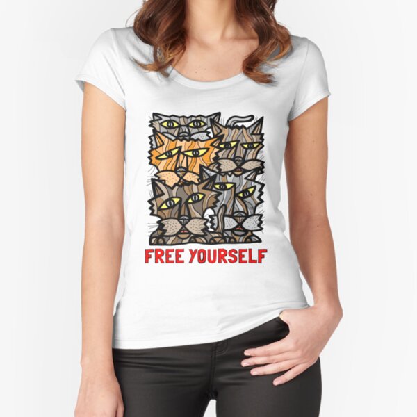 "Free Yourself" Fitted Scoop T-Shirt