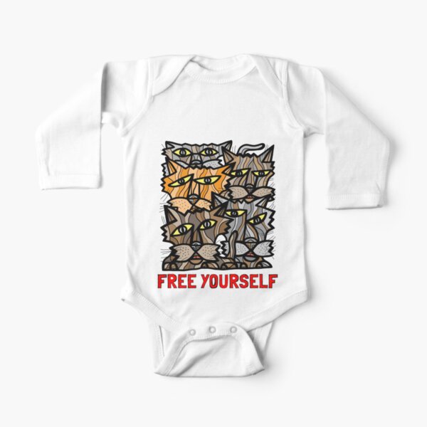 "Free Yourself" Long Sleeve Baby One-Piece