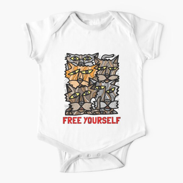 "Free Yourself" Short Sleeve Baby One-Piece