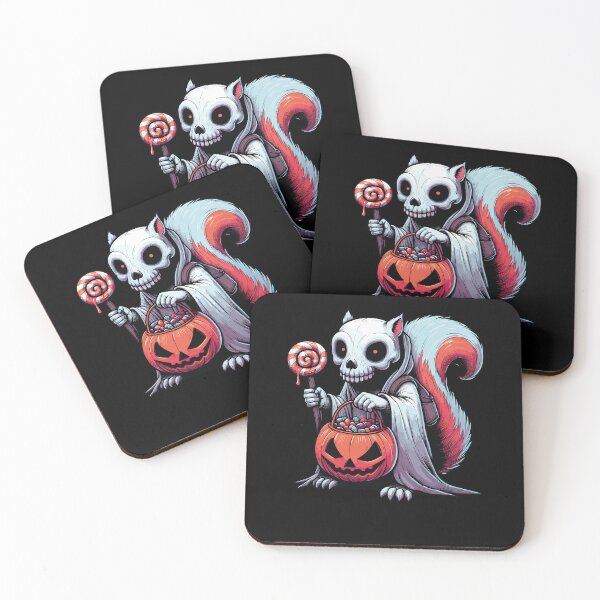Item preview, Squirrel Scary Halloween Ghost Spooky Pumpkin Candy designed and sold by Artistoos.