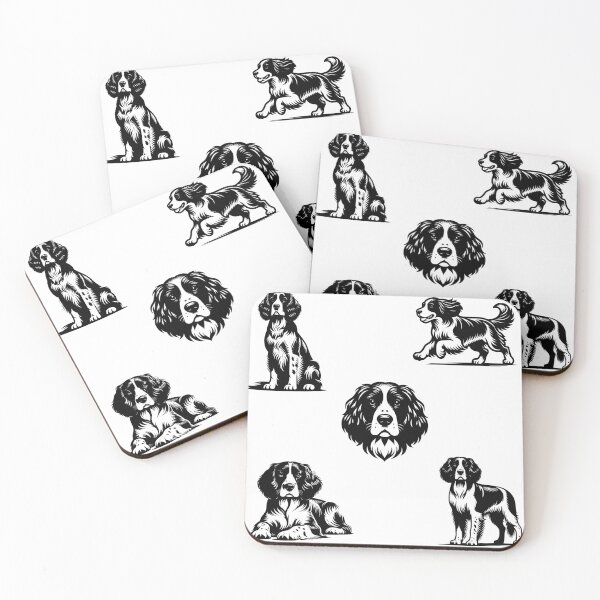 Artikelvorschau, Welsh Springer Spaniels schwarze Silhouette entworfen und verkauft von TheAnimalZ00.