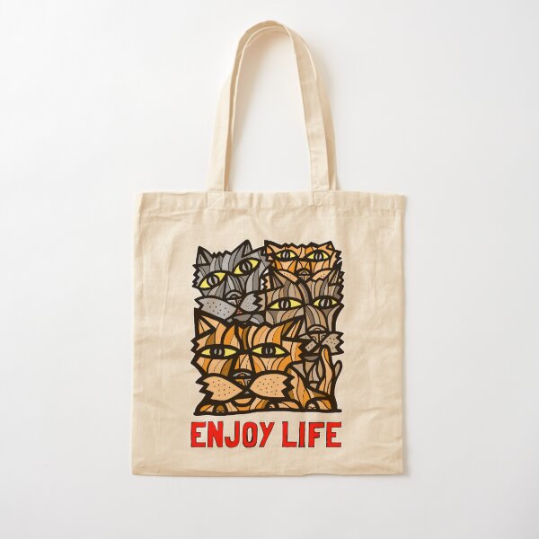 "Enjoy Life" Cotton Tote Bag