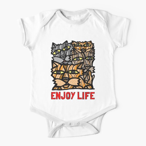 "Enjoy Life" Short Sleeve Baby One-Piece