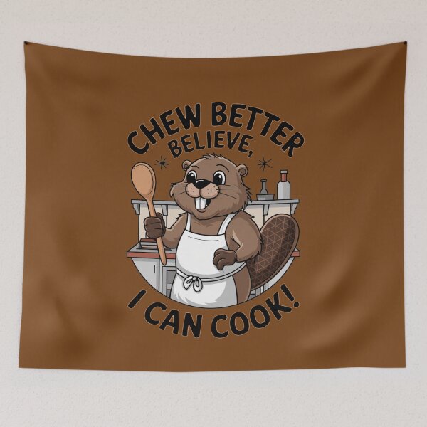 Item preview, Playful Beaver Cooking Humor for Food Lovers designed and sold by TwistedRabbit12.