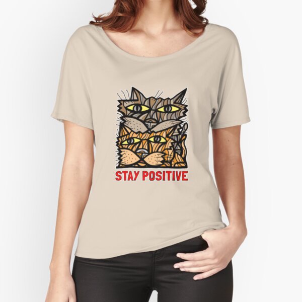 "Stay Positive" Relaxed Fit T-Shirt