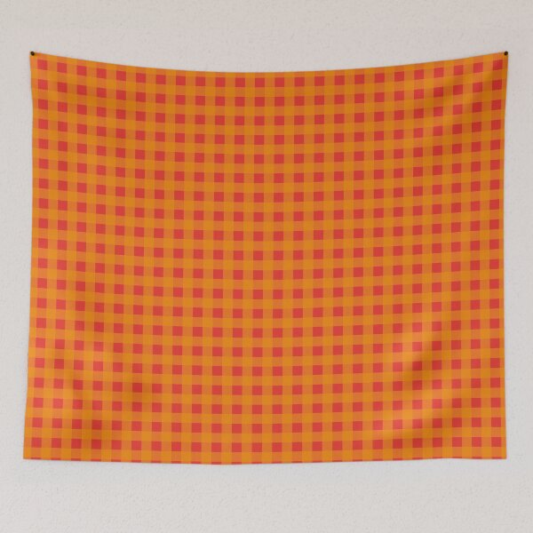 Item preview, Vibrant Gingham Pattern in Red and Orange designed and sold by ModdiesColors.
