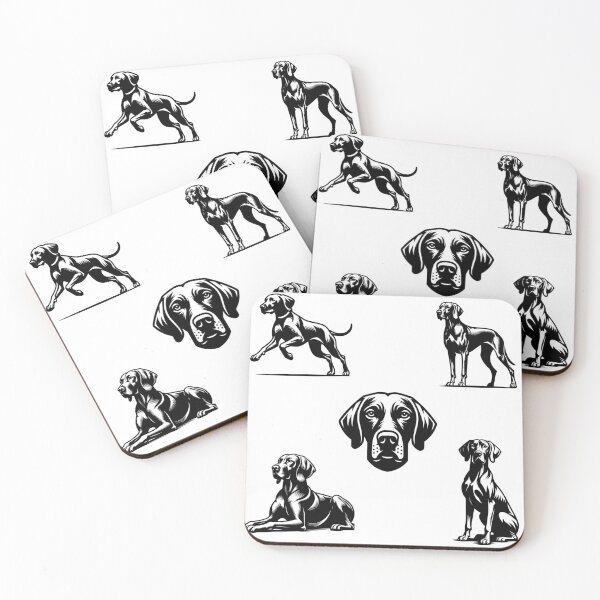 Item preview, Vizsla Dogs Black Silhouette designed and sold by TheAnimalZ00.