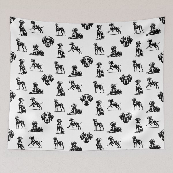 Item preview, Vizsla Dogs Black Silhouette designed and sold by TheAnimalZ00.