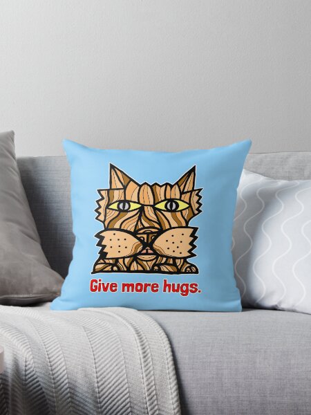 "Give More Hugs" Throw Pillow