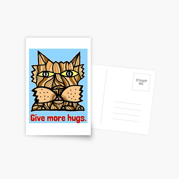 "Give More Hugs" Postcard