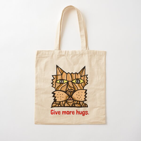 "Give More Hugs" Cotton Tote Bag