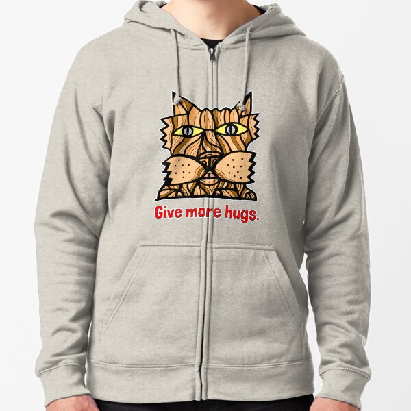 "Give More Hugs" Zipped Hoodie