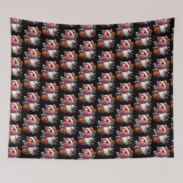 Item preview, Pig Scary Halloween Ghost Spooky Pumpkin Candy designed and sold by Artistoos.