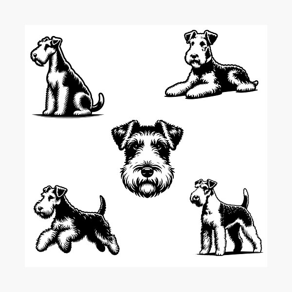 Item preview, Wire Fox Terrier Dogs Black Silhouette designed and sold by TheAnimalZ00.