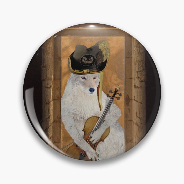 Item preview, Hat-Wearing Coyote Cradles Stradivarius Violin designed and sold by TheCurators.