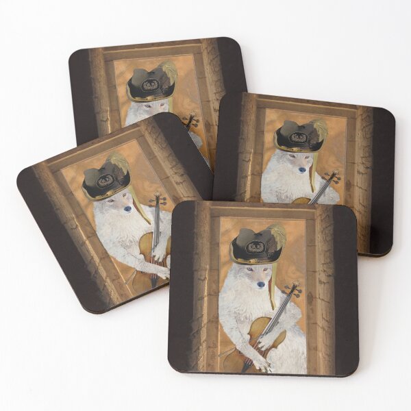 Item preview, Hat-Wearing Coyote Cradles Stradivarius Violin designed and sold by TheCurators.