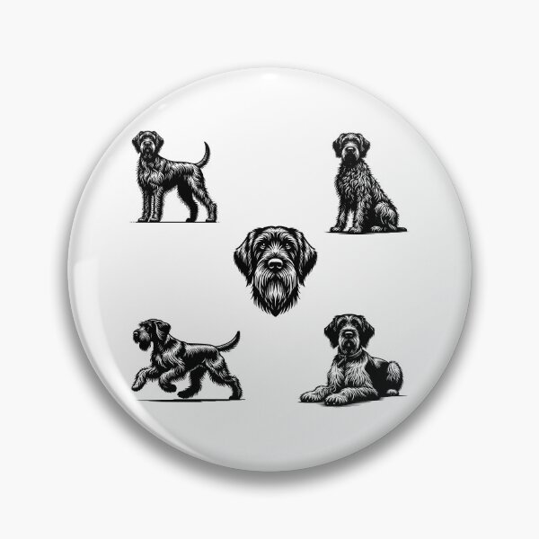 Item preview, Wirehaired Pointing Griffon Dogs Black Silhouette designed and sold by TheAnimalZ00.