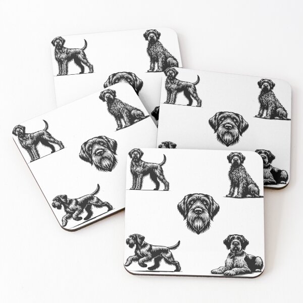 Item preview, Wirehaired Pointing Griffon Dogs Black Silhouette designed and sold by TheAnimalZ00.