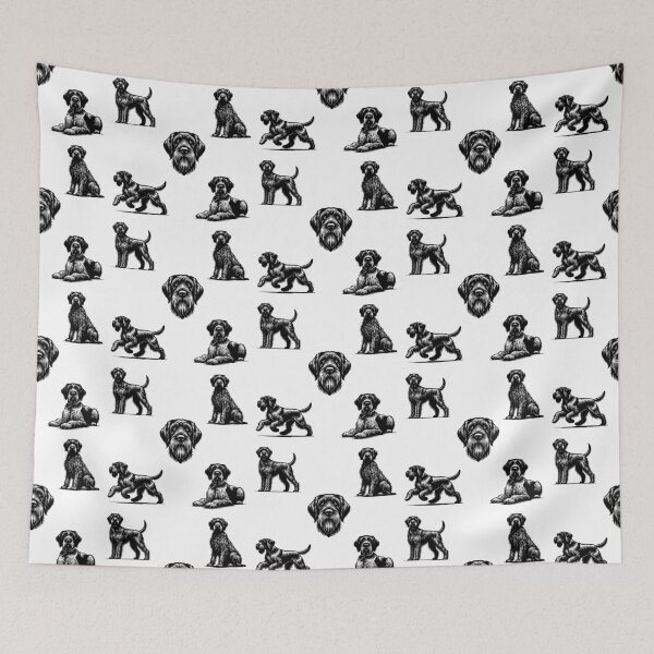 Item preview, Wirehaired Pointing Griffon Dogs Black Silhouette designed and sold by TheAnimalZ00.