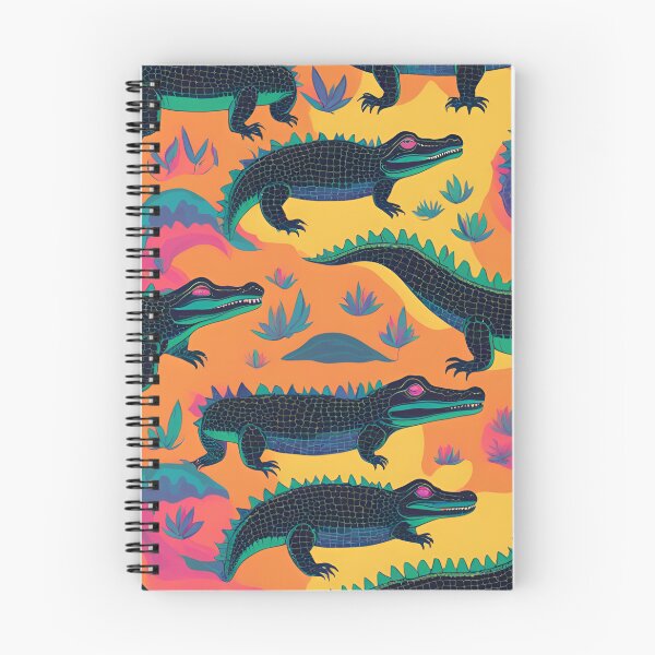 Item preview, Retro Alligator pattern designed and sold by NicMacTees.