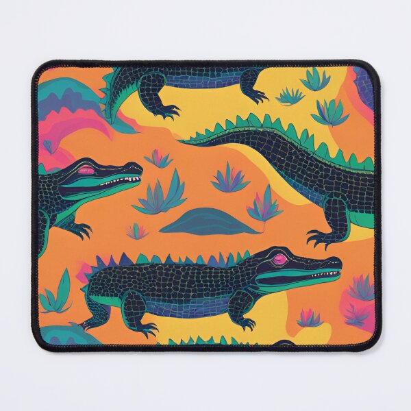 Item preview, Retro Alligator pattern designed and sold by NicMacTees.