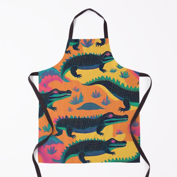 Item preview, Retro Alligator pattern designed and sold by NicMacTees.