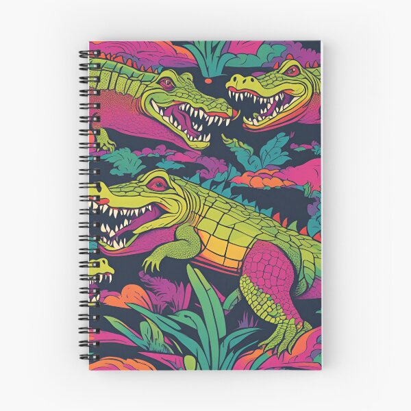 Item preview, Trippy Retro Alligator pattern designed and sold by NicMacTees.