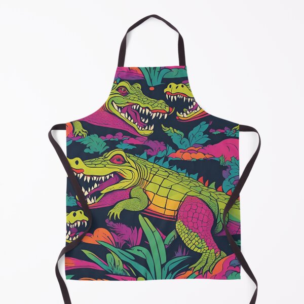 Item preview, Trippy Retro Alligator pattern designed and sold by NicMacTees.