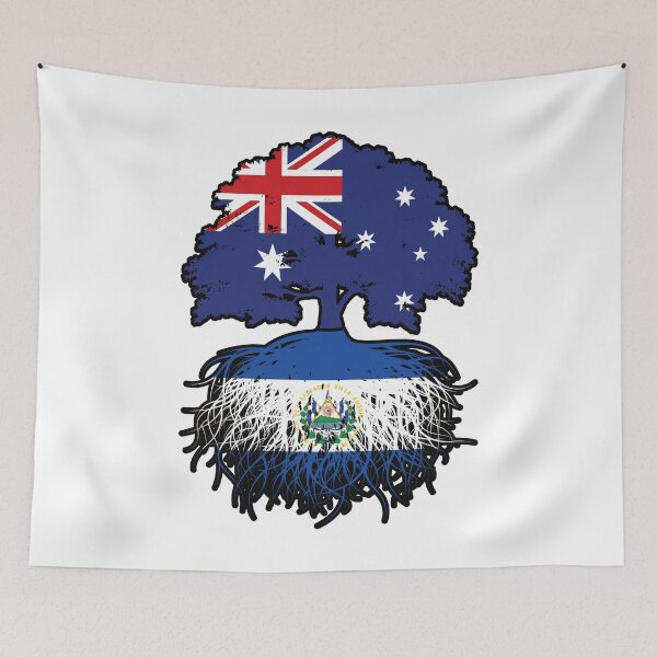 Item preview, El Salvador Salvadoran Australian Australia Tree Roots Flag designed and sold by FlagX.