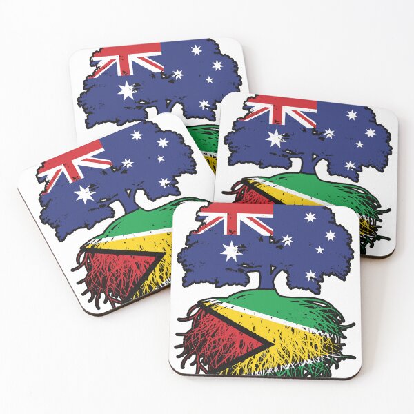 Item preview, Guyana Guyanese Australian Australia Tree Roots Flag designed and sold by FlagX.