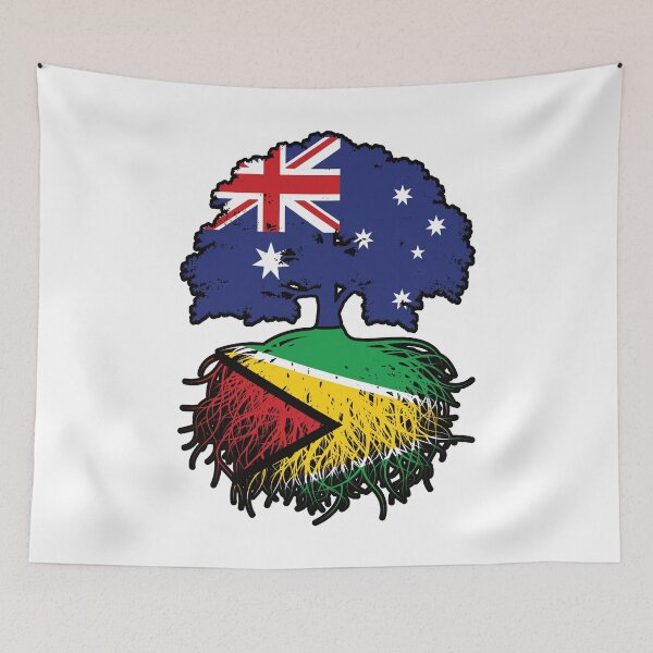 Item preview, Guyana Guyanese Australian Australia Tree Roots Flag designed and sold by FlagX.