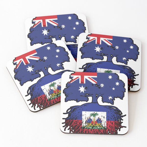 Item preview, Haiti Haitian Australian Australia Tree Roots Flag designed and sold by FlagX.
