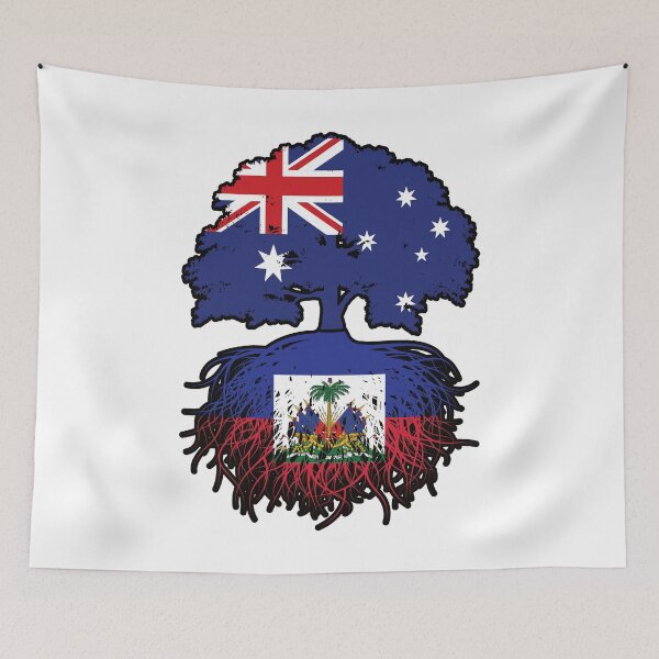 Item preview, Haiti Haitian Australian Australia Tree Roots Flag designed and sold by FlagX.