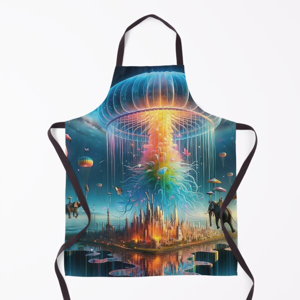 Item preview, Neon Jellyfish Above Floating Circus designed and sold by koreatvtea.