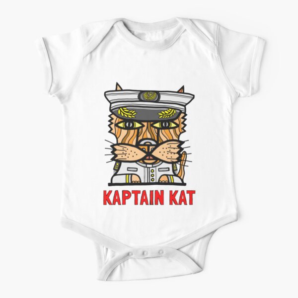 "Kaptain Kat" Short Sleeve Baby One-Piece