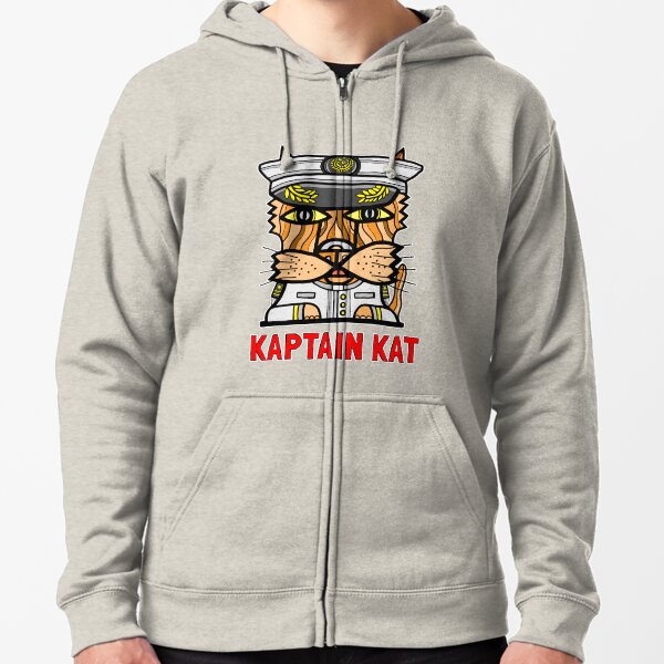 "Kaptain Kat" Zipped Hoodie