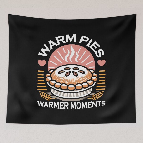 Item preview, Cozy Pie Illustration: Warm Pies Warmer Moments Quote designed and sold by FlinArt.