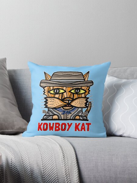 "Kowboy Kat" Throw Pillow