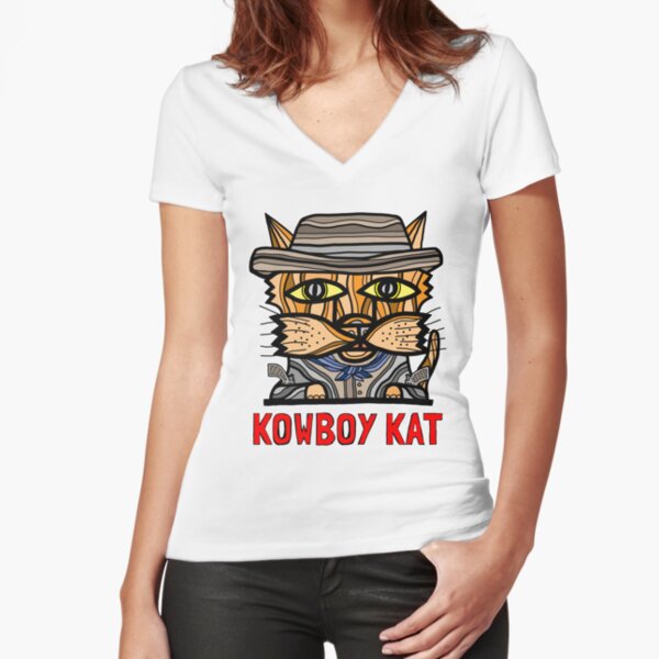 "Kowboy Kat" Fitted V-Neck T-Shirt