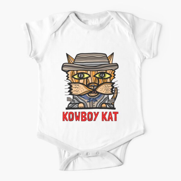 "Kowboy Kat" Short Sleeve Baby One-Piece