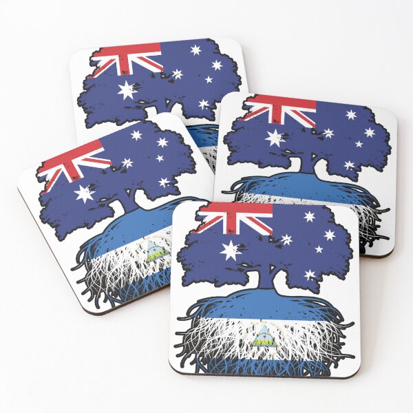 Item preview, Nicaragua Nicaraguan Australian Australia Tree Roots Flag designed and sold by FlagX.