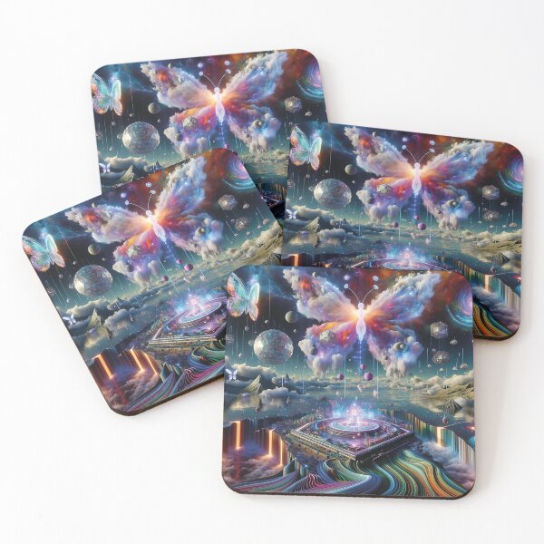 Item preview, Kaleidoscopic Nebula Over Liquid Chrome designed and sold by koreatvtea.