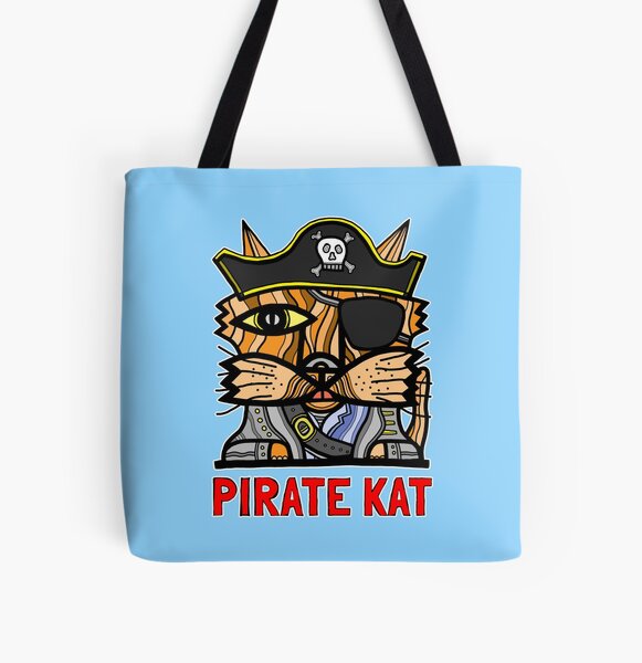 "Pirate Kat" All Over Print Tote Bag