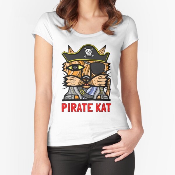 "Pirate Kat" Fitted Scoop T-Shirt