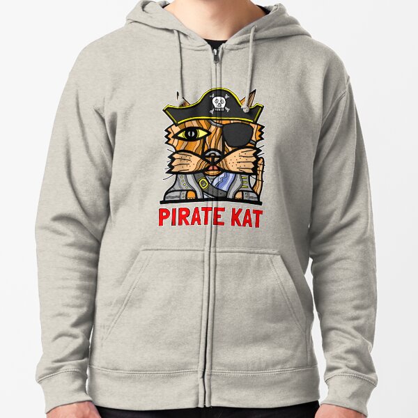 "Pirate Kat" Zipped Hoodie