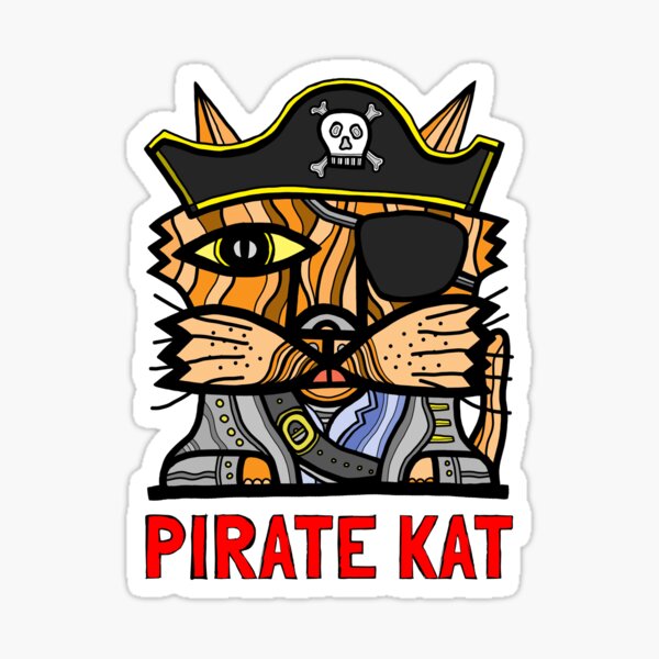 "Pirate Kat" Sticker