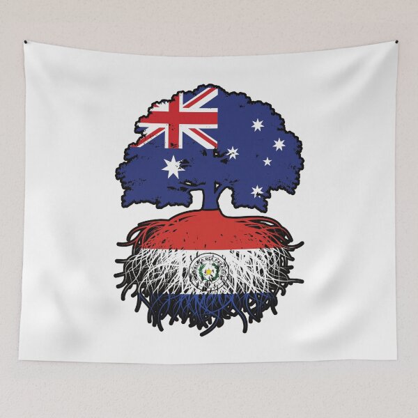 Item preview, Paraguay Paraguayan Australian Australia Tree Roots Flag designed and sold by FlagX.