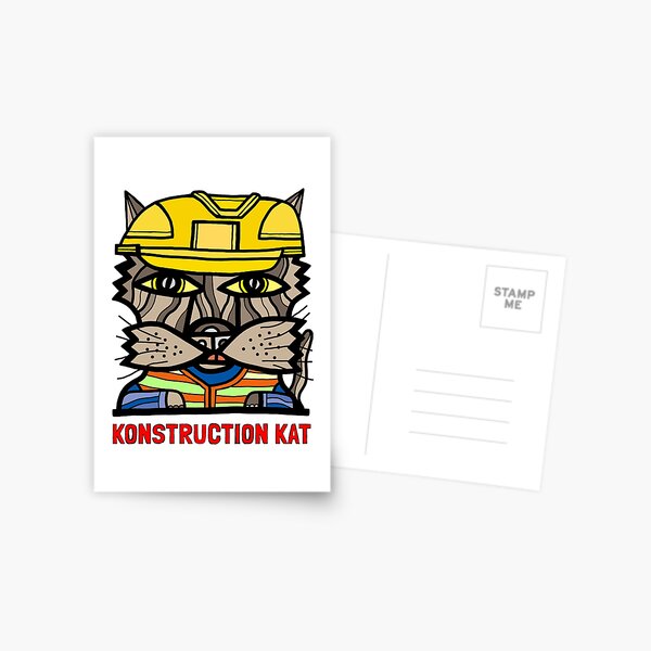 "Konstruction Kat" Postcard