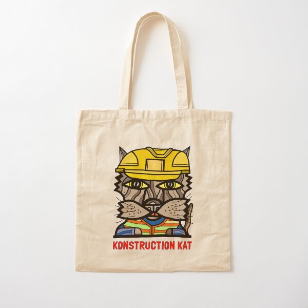 "Konstruction Kat" Cotton Tote Bag