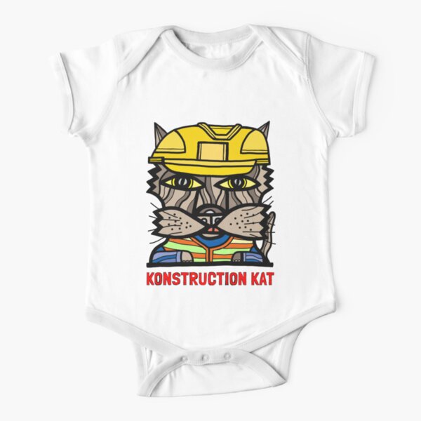 "Konstruction Kat" Short Sleeve Baby One-Piece